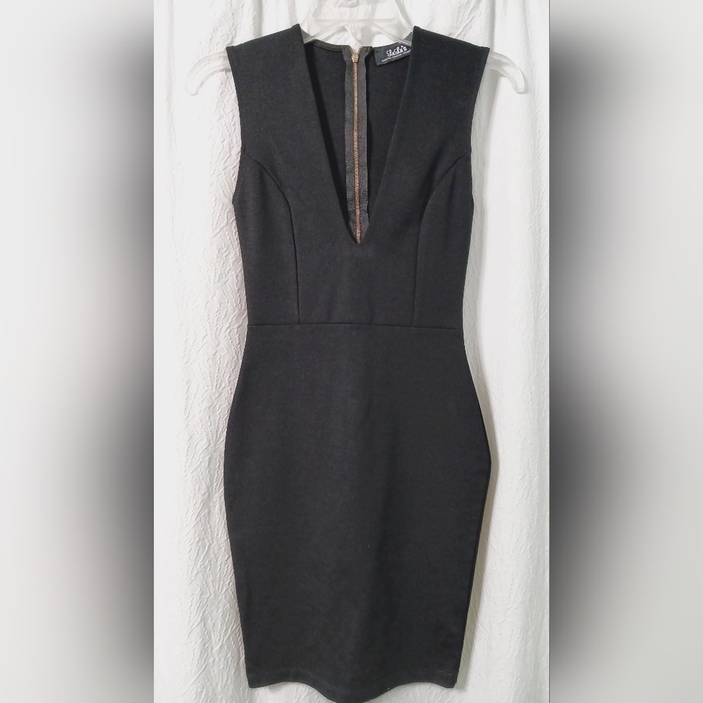 LULU'S Classic Black Midi Dress Size XS